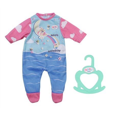 BABY born Little Grenouillère 834633 - Grenouillère en tissu très douce pour poupées de 36cm - modèle imprimé avec cintre - poup