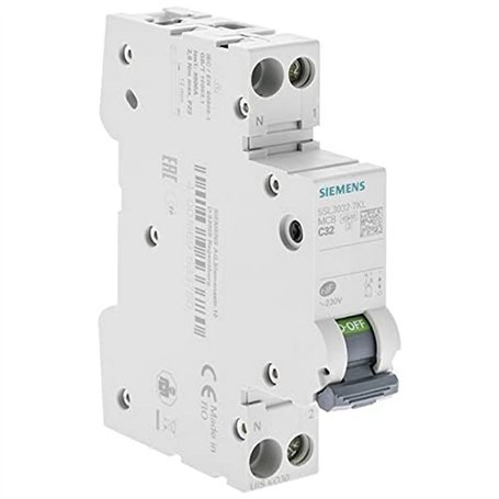 Disjoncteur 32A Ph+N courbe C 4.5kA 230V