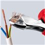 Knipex X-Cut® Pince coupante de côté chromée, avec gaines bi-matière, avec œillet intégré pour fixation d’un dispositif antichut