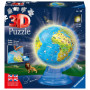Ravensburger - Puzzle 3D Adulte Globe Terrasé avec Lumière | Puzzles 3D pour Adultes Et Enfants De 6 Ans Ou Plus | Maquettes À A