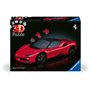 Ravensburger - Puzzle 3D Véhicules - Ferrari SF90 Stradale avec Grille de Construction - A partir de 8 Ans - 108 pièces numéroté