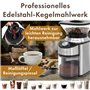 ProfiCook Moulin à café électrique PC-EKM 1205, mouture réglable (grossier à extra fin), pour par exemple Porte-filtre ou filtre