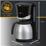 Clatronic® Cafetière thermos | Cafetière automatique pour 8-10 tasses de café filtre | Stop-goutte & arrêt automatique | Insert