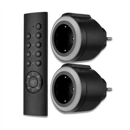 REV Prises à télécommande 2+1 Comfort Anthracite