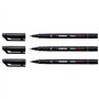 STABILO Lot de 3 Feutres pour Transparent OHPen Permanent Pointe superfine Noir