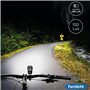 FISCHER Twin Stop 100 Lux Kit d'éclairage LED pour vélo avec Feux de Route et Mode capteur, Longue durée de Vie, boîtier en Alum