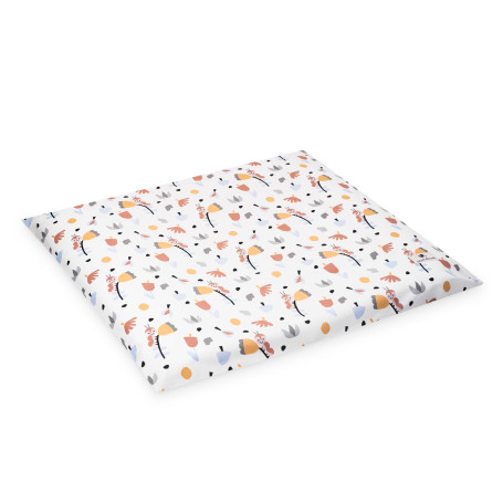Julius Zöllner Housse pour matelas à langer en coton bio - Motif fleurs crazy - Taille 85 x 75 cm