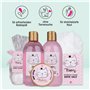Accentra - Set cadeau Princess Kitty pour filles & femmes - Kit douche 7 pcs avec bain moussant, exfoliant, gel, lotion pour cor