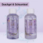 Accentra - Set de douche cadeau pour femmes LAVANDE dans caisse-cadeaux - Kit soins 3 pcs avec gel douche, lotion pour corps & b