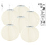6 lampions solaires Ø 30 cm à LED blanc chaud - x3 [Lunartec]