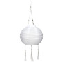 ovitec Lampion solaire style bohème blanc | Décoration de fête | Style vintage | Lampions d'extérieur résistant aux intempéries