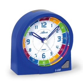Atlanta Réveil pour enfant Garçon Bleu Horloge éducative Analogique Fonction répétition d'alarme Lumière Sans tic-tac - 1937-5. Atlanta Réveil pour enfant Garçon Bleu Horloge éducative Analogique Fonction répétition d'alarme Lumière Sans tic-tac - 1937-5.