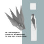 Westcott Couteau de bricolage scalpel | Cutter avec 4 lames de rechange comme couteau de précision pour le bricolage et les proj