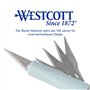 Westcott Couteau de bricolage scalpel | Cutter avec 4 lames de rechange comme couteau de précision pour le bricolage et les proj