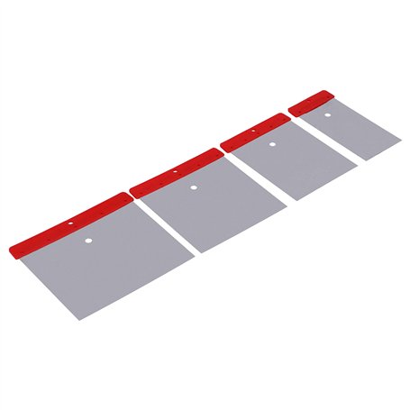 HELPMATE - Spatule de peintre en acier inoxydable - Jeu de 4 spatules de surface pour un travail précis - Spatule de carrosserie