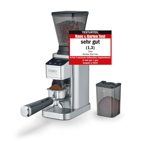 CASO BaristaChef Inox - moulin à café électrique