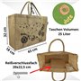 Domelo Panier de courses. Sac de shopping en jute. Grand sac de courses, sac de plage imperméable. Sac en jute comme sac de bain