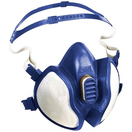 3M série 4000 - Demi-masque de protection réutilisable 3M 4277 - Filtres intégrés pour une protection contre vapeurs