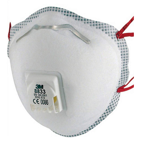 Masque antipoussière coque série Confort 3M™ 8833 - FFP3