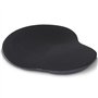 Hama Ergo Tapis de Souris - Tapis de Bureau 2 en 1 avec Repose Poignet Intégré, Dessous Anti-Dérapant - Noir