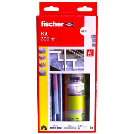 fischer - Kit de scellement FIS HT II avec accessoires - 1 cartouche de scellement 300 ml