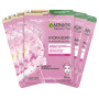 Garnier Hydra Bomb Lot de 5 masques hydratants à l'acide hyaluronique et sakura pour peaux mortes