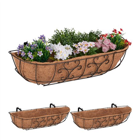 Relaxdays Bac à Fleurs pour Balcon