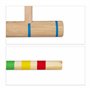 Relaxdays Jeu de Croquet en Bois, 6 Joueurs, Enfants et Adultes, Set Complet avec Sac, maillets, Plusieurs Couleurs