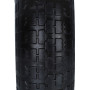 Relaxdays Roue de brouette, 4.00-6, Caoutchouc, Jante en Plastique, increvable, Charge maximale : 100 kg, Noire