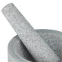 Relaxdays Lourd mortier Rond avec Pilon, en Granite, pour Vos épices et Herbes, H x D : 8 x 16 cm, Gris