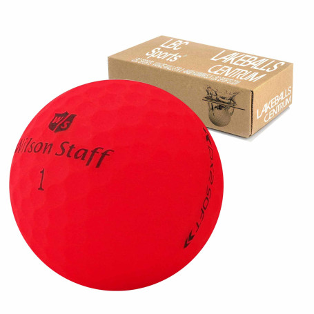 Wilson Staff Dx2 / Duo Soft Optix Balles de Golf - Lot de 24 - AAAAA – Selection Premium – Rouge – Finition Mat – Lakeballs – Ba