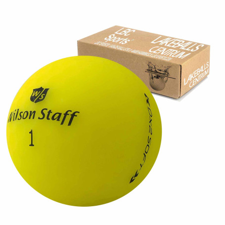 Wilson Staff Dx2 / Duo Soft Optix Balles de Golf - Lot de 24 - AAAAA – Selection Premium – Jaune – Finition Mat – Lakeballs – Ba