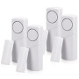 kwmobile Alarme Porte et Fenêtre - Lot 4x Alarme Sans Fil Anti-Intrusion - Sécurité Maison Contre Cambriolage - Fonctionnement M