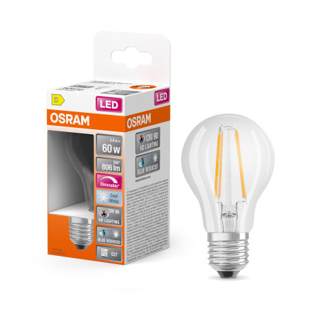 OSRAM Lampe LED dimmable Superstar à rendu des couleurs ultra-élevé (CRI90)