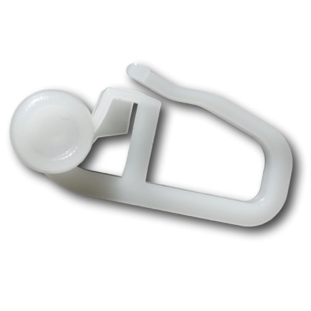 GARIMO Lot de 100 patins/roulettes à rideaux avec crochet pliant Coulisse interne