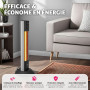 tectake® Chauffage Electrique Infrarouge Silencieux Chauffage exterieur terrasse réglable économique 500W, 1000W & 1500W Chauffa