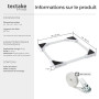 tectake® Kit de superposition universel lave-linges 46-66cm avec Corde à cliquet Accessoires lave linge & sèche linge Organisati
