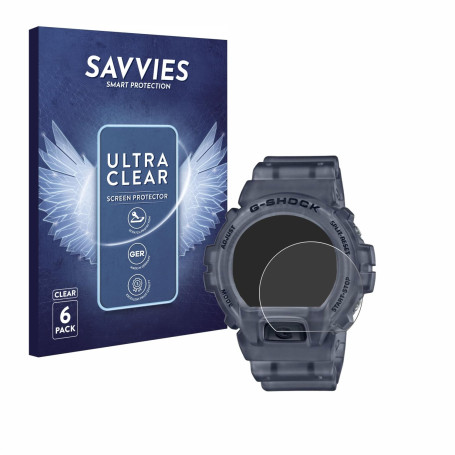 savvies Protection Ecran pour Casio G-Shock DW-6900 (6 Pièces) - Film Protection Ultra Clair