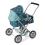 Bayer Chic 2000® Poussette de poupée Smarty - Étoiles Turquoise - Pliable - avec Capote, Sac, Coussin et Couverture - Hauteur de