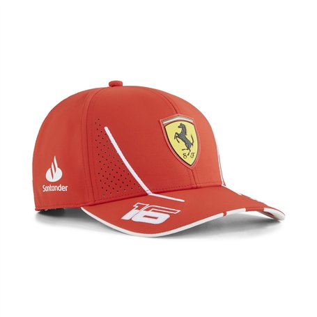 PUMA Casquette pour Enfants Charles Leclerc Scuderia Ferrari 2024 - Rouge Brûlé - Taille Unique