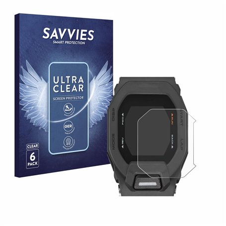 savvies Protection Ecran pour Casio G-Shock GBD-200 (6 Pièces) - Film Protection Ultra Clair