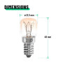 greate. 2x ampoule four 25W 300 degré résistant à la chaleur - Ampoule E14 25W 230V pour four, lampe en cristal de sel, micro-on