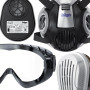 Dräger X-plore 3300 Masque de protection avec lunettes de protection X-pect 4200 et filtres A2 P3 | Demi-masque de peinture cont
