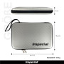 Imperial Hardcase Mallette de Tennis de Table | Argent | Aspect Carbone | Espace pour Deux Raquettes et Accessoires | Résistant