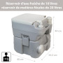 BB Sport WC Portable Camping 20 litres WC Chimique 400 x 345 x 440 mm Toilette Mobile Caravane Hauteur D'assise Confortable 44 c