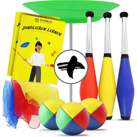 Diabolo Freizeitsport - Set de Jonglage pour Enfants et Adultes - Massues de Jonglage