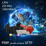 1aTTack.de - 1x 5m câble patch CAT6 S/FTP blindage PIMF câble réseau CAT.6 RJ45 câble Ethernet routeur DSL LAN commutateur modem
