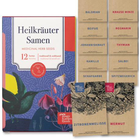 Graines d'herbes médicinales - 12 variétés d'herbes médicinales résistantes pour le jardin