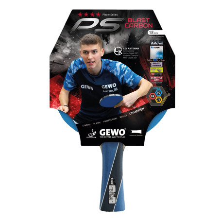 GEWO PS Blast Carbon Raquette de tennis de table professionnelle approuvée ITTF