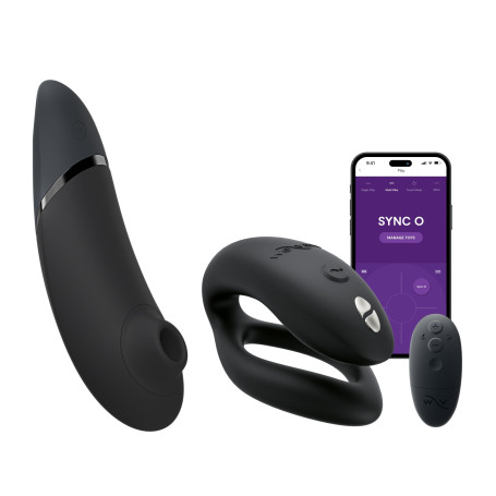 Womanizer Lust & Luxury Boîte Collector | Suceur de Clitoris 3D Pleasure Air et Vibromasseur Télécommandé pour Femmes | Vibromas